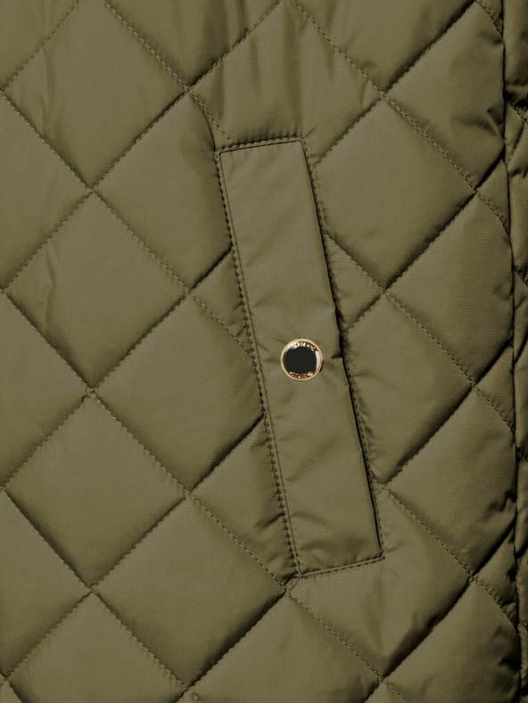 Geox Khaki dámska dlhá prešívaná vesta Geox Asheely