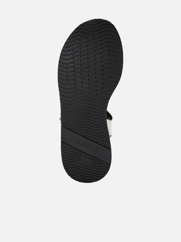 Geox Čierno-biele dámske kožené sandále na platforme Geox Kency