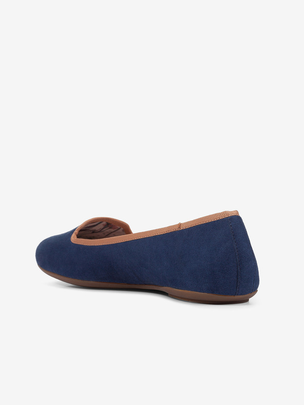 Geox Tmavomodré dámske semišové baleríny Geox Palmaria