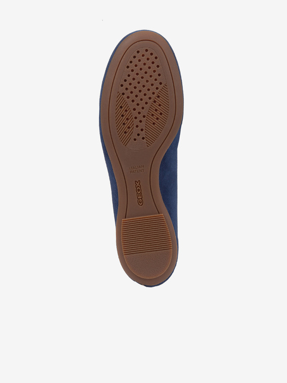 Geox Tmavomodré dámske semišové baleríny Geox Palmaria