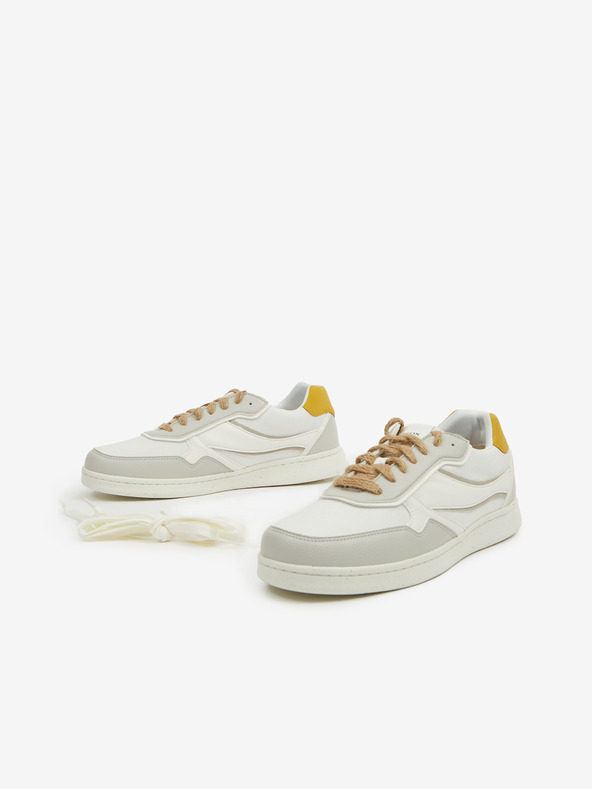 Geox Bielo-šedé pánske tenisky Geox Warrens