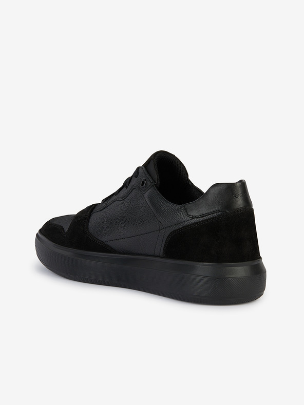 Geox Čierne pánske kožené tenisky Geox Deiven