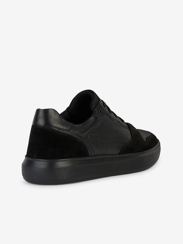 Geox Čierne pánske kožené tenisky Geox Deiven