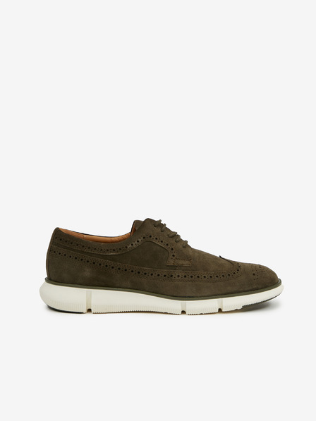 Geox Khaki pánske semišové poltopánky Geox Adacter