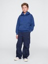 GAP Detská mikina s logom a fleece GAP