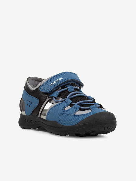 Geox Tmavo modré chlapčenské outdoorové sandále Geox Vaniett