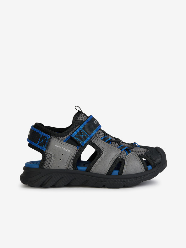 Geox Sivé chlapčenské outdoorové sandále Geox Airadyum