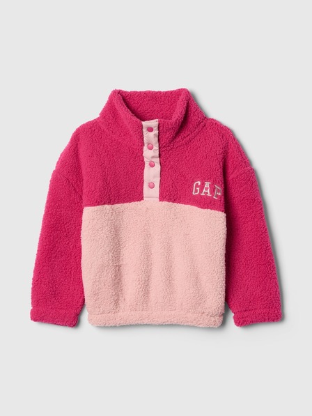 GAP Baby sherpa mikina s logom GAP
