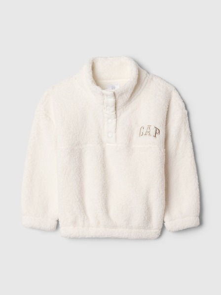 GAP Baby sherpa mikina s logom GAP