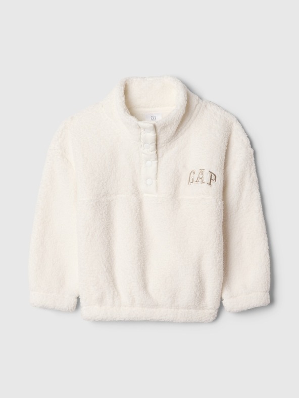 GAP Baby sherpa mikina s logom GAP