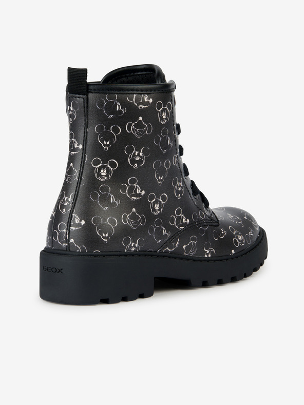 Geox Čierne dievčenské členkové topánky Geox Casey