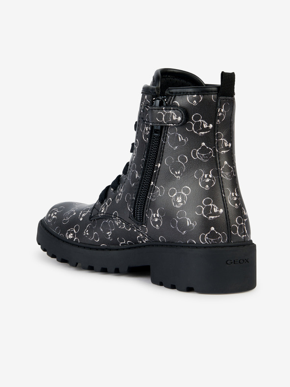 Geox Čierne dievčenské členkové topánky Geox Casey
