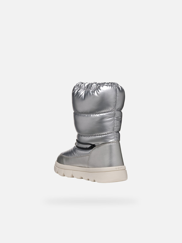Geox Strieborné dievčenské zimné topánky Geox Willabooa