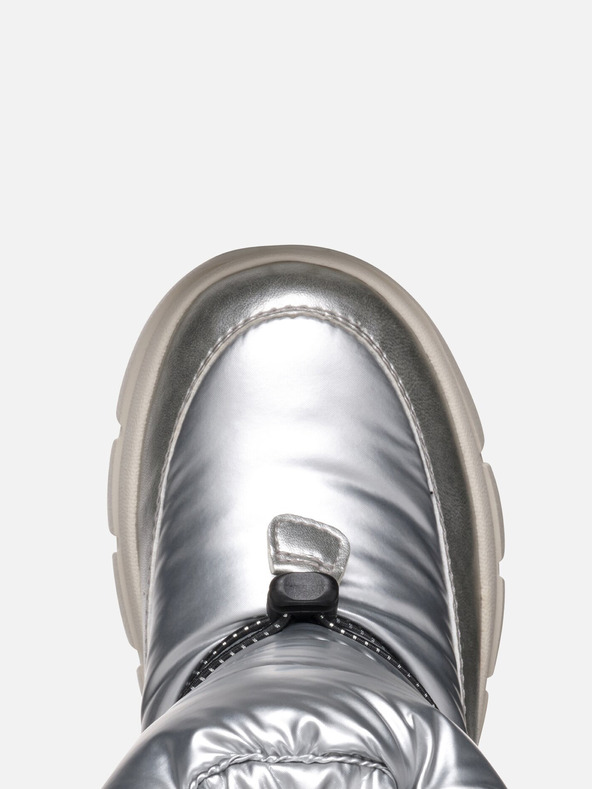 Geox Strieborné dievčenské zimné topánky Geox Willabooa