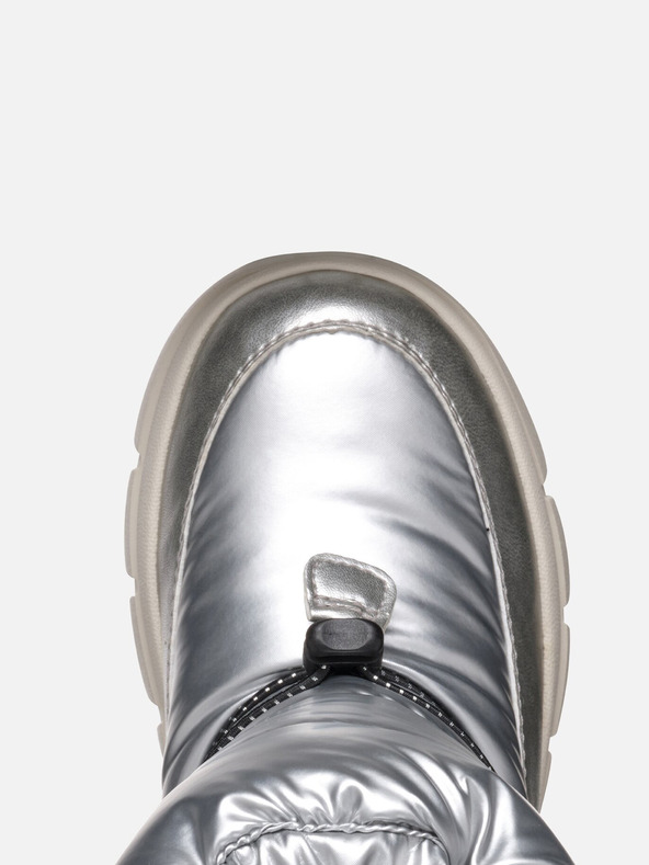 Geox Strieborné dievčenské zimné topánky Geox Willabooa