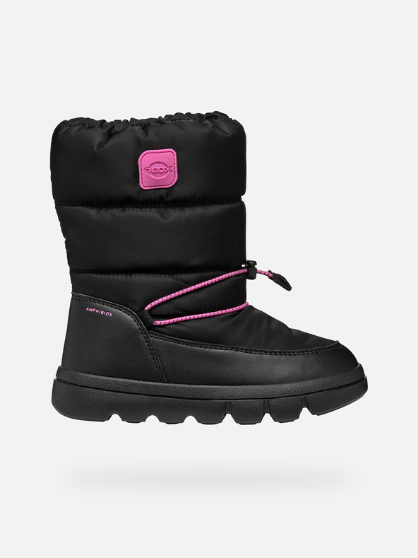 Geox Čierne dievčenské zimné topánky Geox Willaboo B A
