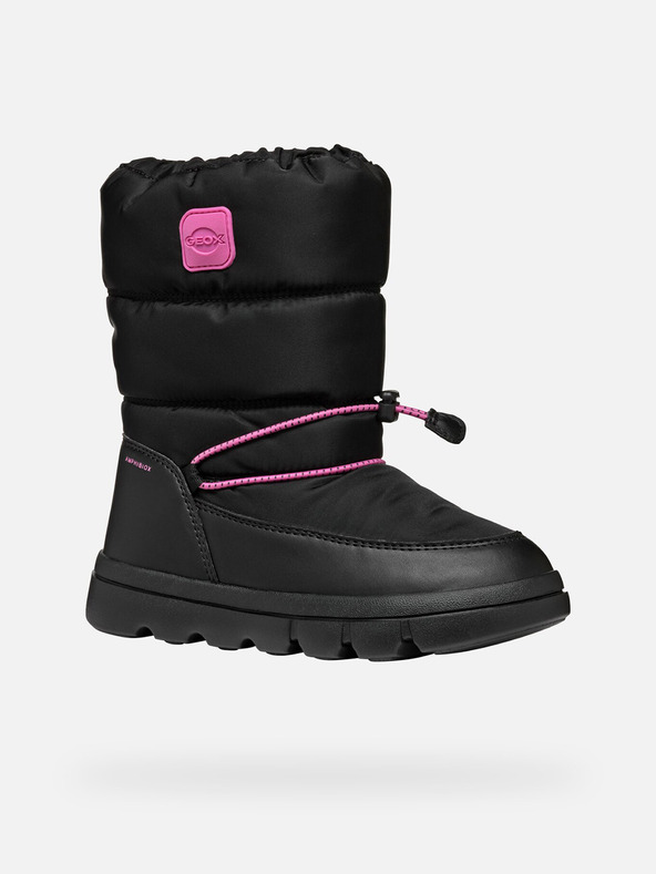 Geox Čierne dievčenské zimné topánky Geox Willaboo B A