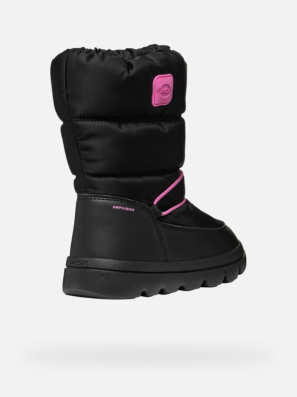 Geox Čierne dievčenské zimné topánky Geox Willaboo B A