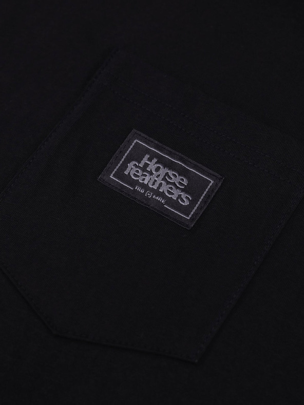 Horsefeathers Tričko Alpha - čierne veľkosť L HORSEFEATHERS