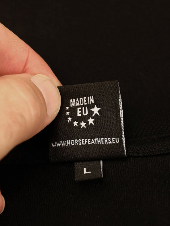 Horsefeathers Tričko Alpha - čierne veľkosť L HORSEFEATHERS