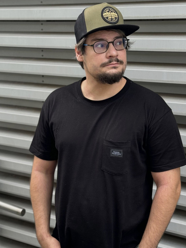 Horsefeathers Tričko Alpha - čierne veľkosť L HORSEFEATHERS