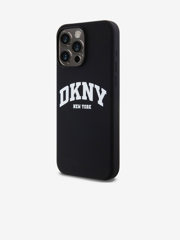 DKNY Liquid Silicone Arch Logo MagSafe zadný kryt pre iPhone 14 Pro Black DKNY
