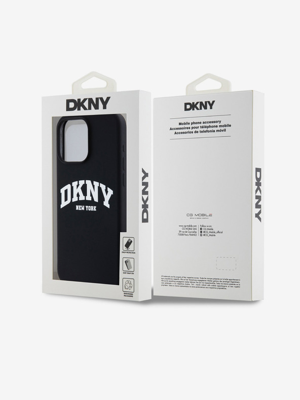 DKNY Liquid Silicone Arch Logo MagSafe zadný kryt pre iPhone 14 Pro Black DKNY