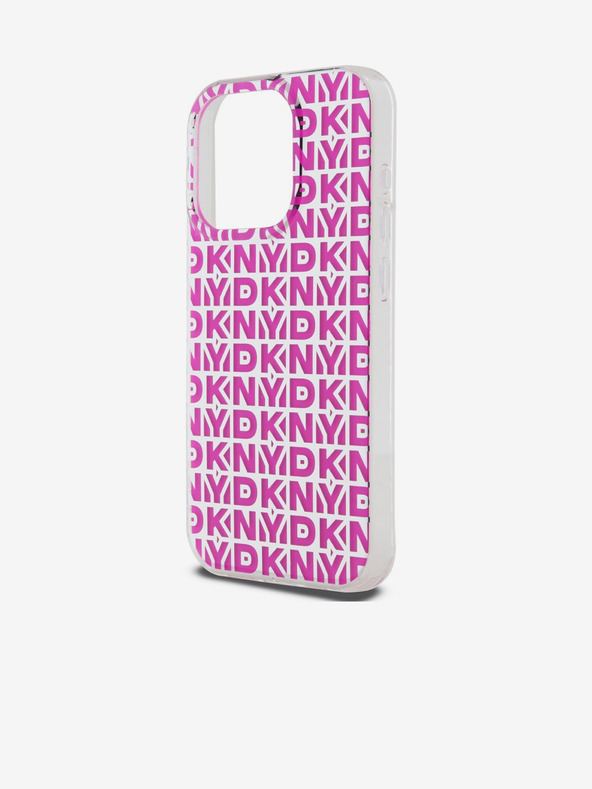DKNY Zadný kryt PC/TPU s opakovaným vzorom pre iPhone 15 Pro ružový DKNY