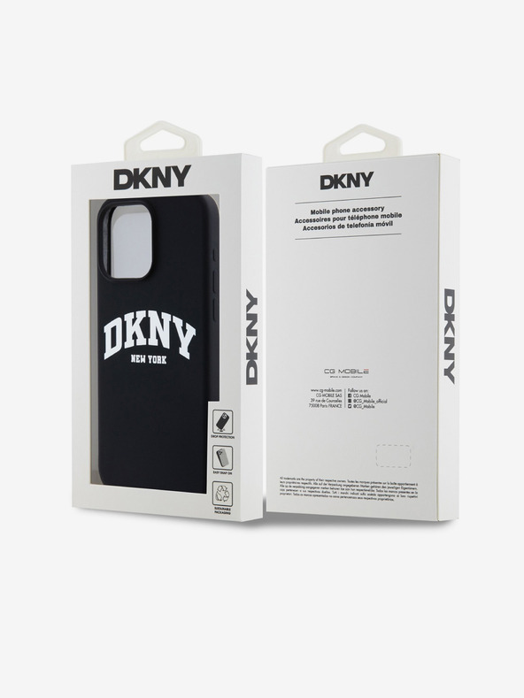 DKNY Liquid Silicone Arch Logo MagSafe zadný kryt pre iPhone 14 Pro Max Black DKNY