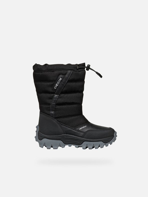 Geox Čierne chlapčenské zimné topánky Geox Himalaya ABX