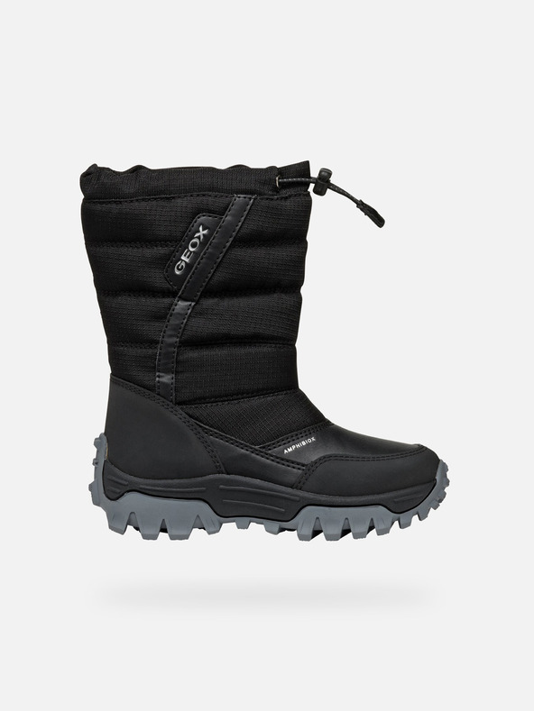 Geox Čierne chlapčenské zimné topánky Geox Himalaya ABX