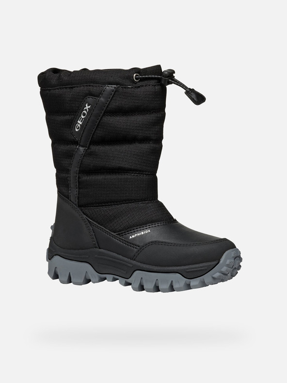 Geox Čierne chlapčenské zimné topánky Geox Himalaya ABX