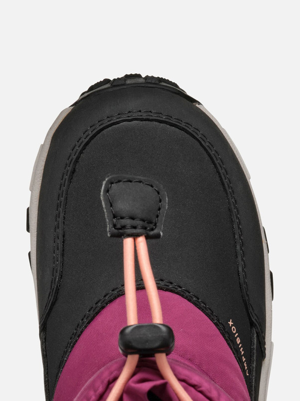 Geox Červené dievčenské zimné topánky Geox Himalaya B Ab