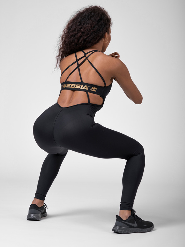 Nebbia Čierny dámsky overal NEBBIA INTENSE Zlatý overal 595