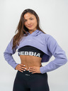 Nebbia GYM TIME Tričko s dlhým rukávom a kapucňou Crop 259