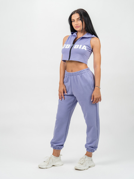 Nebbia Crop mikina bez rukávov MUSCLE MOMMY 258