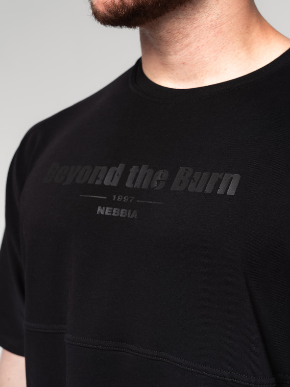 Nebbia Tričko nadrozmernej veľkosti NO SHORTCUTS 354