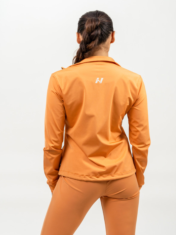 Nebbia SLEEK 481 Oranžová mikina na zips