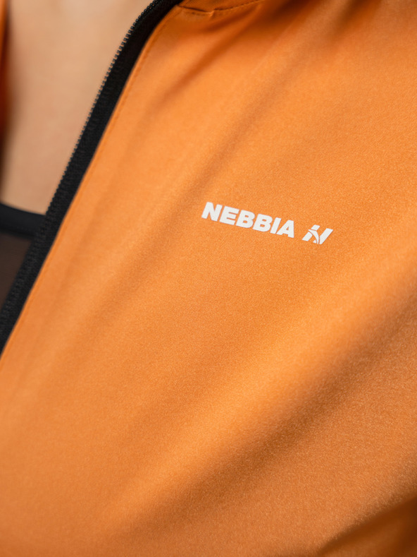 Nebbia SLEEK 481 Oranžová mikina na zips