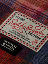 Scotch & Soda Červená a modrá pánska kockovaná šatka Scotch & Soda