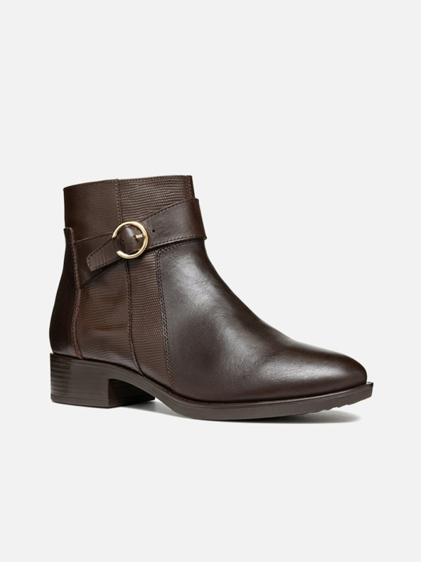 Geox Hnedé dámske členkové topánky Geox Felicity