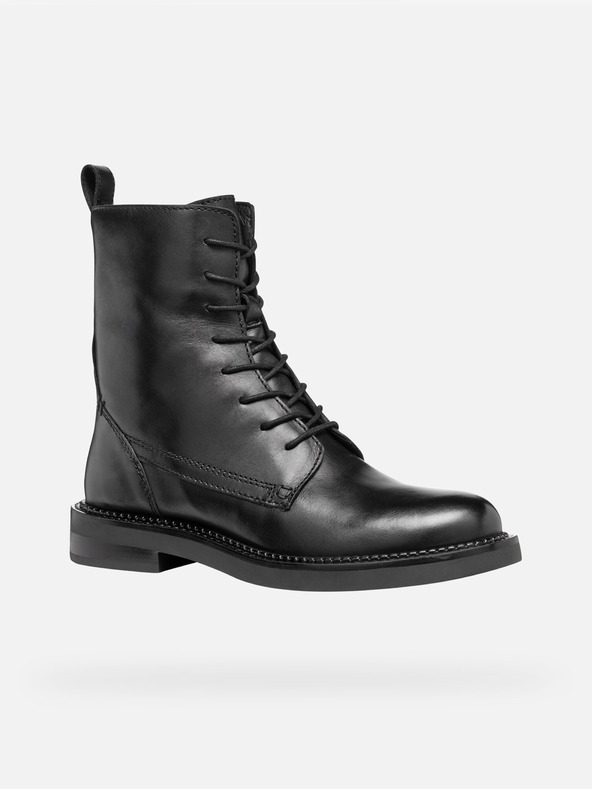 Geox Čierne dámske členkové topánky Geox Serilda