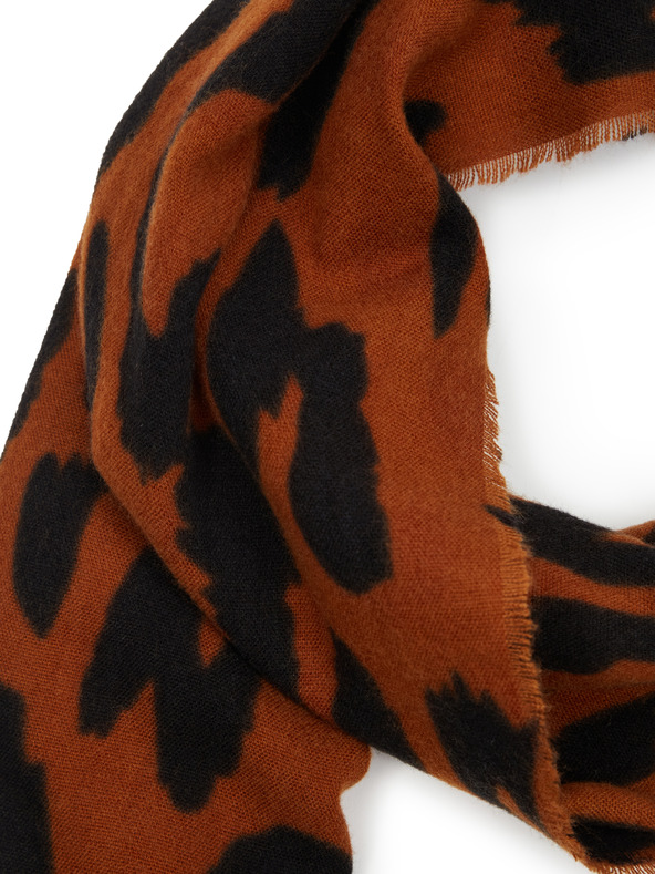 Orsay Hnedý dámsky vzorovaný šál ORSAY