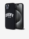 DKNY Tekutý silikónový zadný kryt MagSafe s oblúkovým logom pre iPhone 14 čierny DKNY