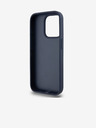 DKNY PU kožený zadný kryt so šachovnicovým vzorom a pruhmi pre iPhone 15 Pro Max Blue DKNY