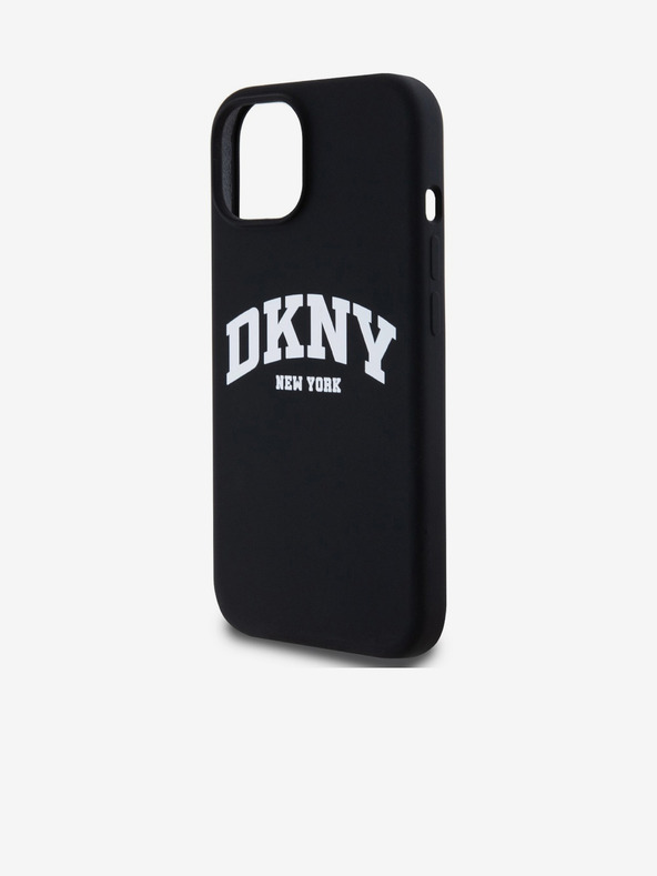 DKNY Liquid Silicone Arch Logo MagSafe zadný kryt pre iPhone 15 Black DKNY