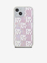 DKNY Liquid Glitter Checkered Pattern Zadný kryt pre iPhone 15 Pink DKNY