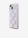 DKNY Liquid Glitter Checkered Pattern Zadný kryt pre iPhone 15 Pink DKNY