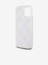 DKNY Liquid Glitter Checkered Pattern Zadný kryt pre iPhone 15 Pink DKNY