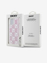 DKNY Liquid Glitter Checkered Pattern Zadný kryt pre iPhone 15 Pink DKNY